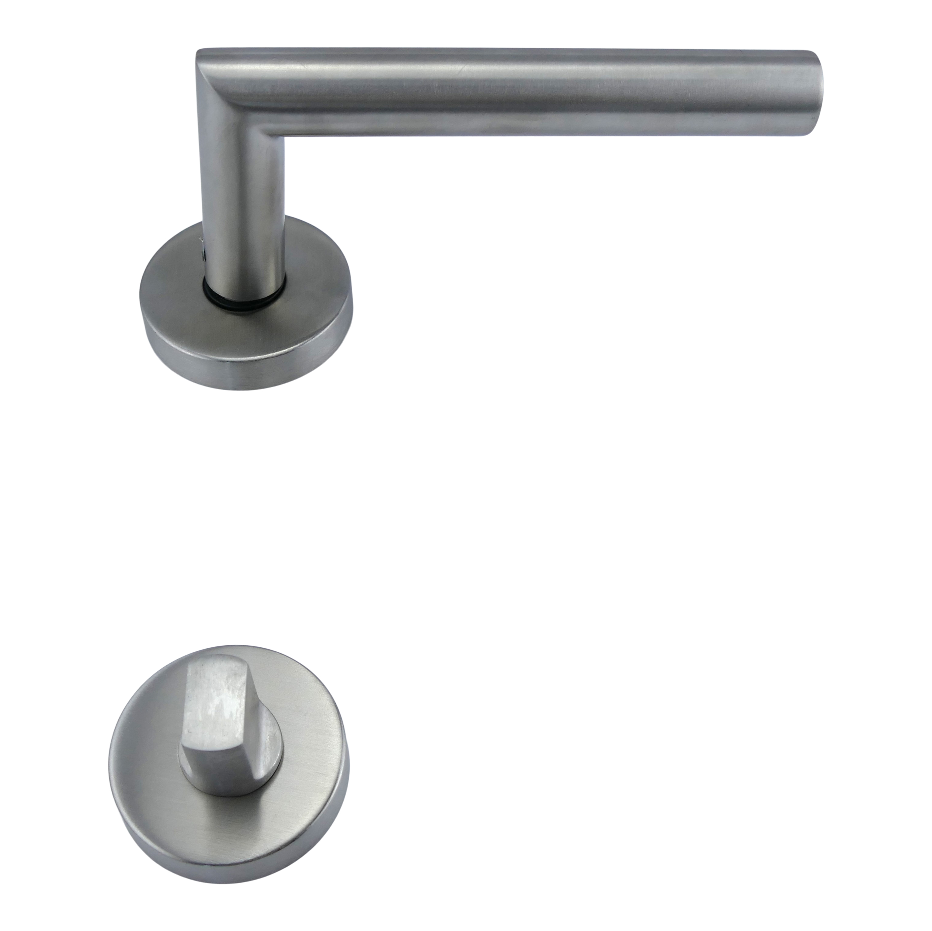 321.0228.10 Maniglia con rosette in ottone nichelato Bauhaus
