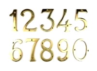 630.0005.35 Numero civico numero di stanza ottone lucido