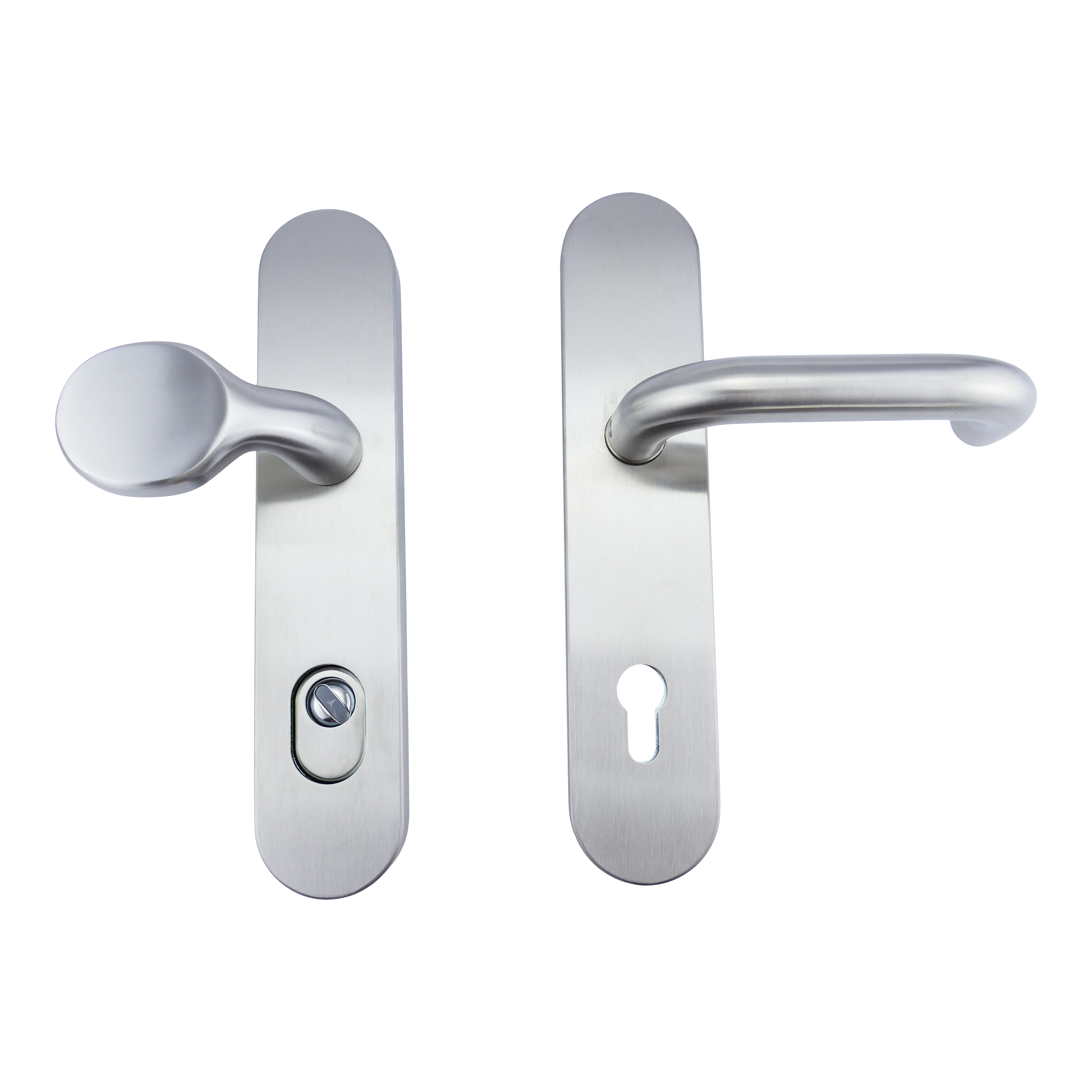 312.0132.25 Set pomolo/maniglia per porta d'ingresso Art Nouveau in zama nera PZ 72 mm