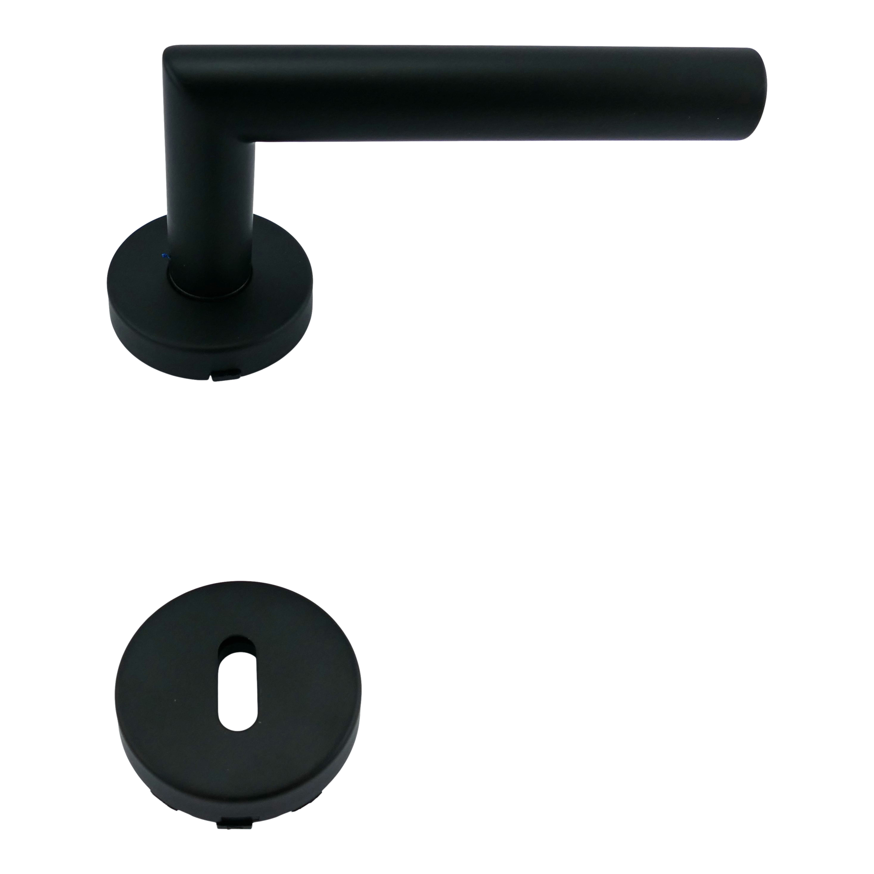 321.0228.10 Maniglia con rosette in ottone nichelato Bauhaus