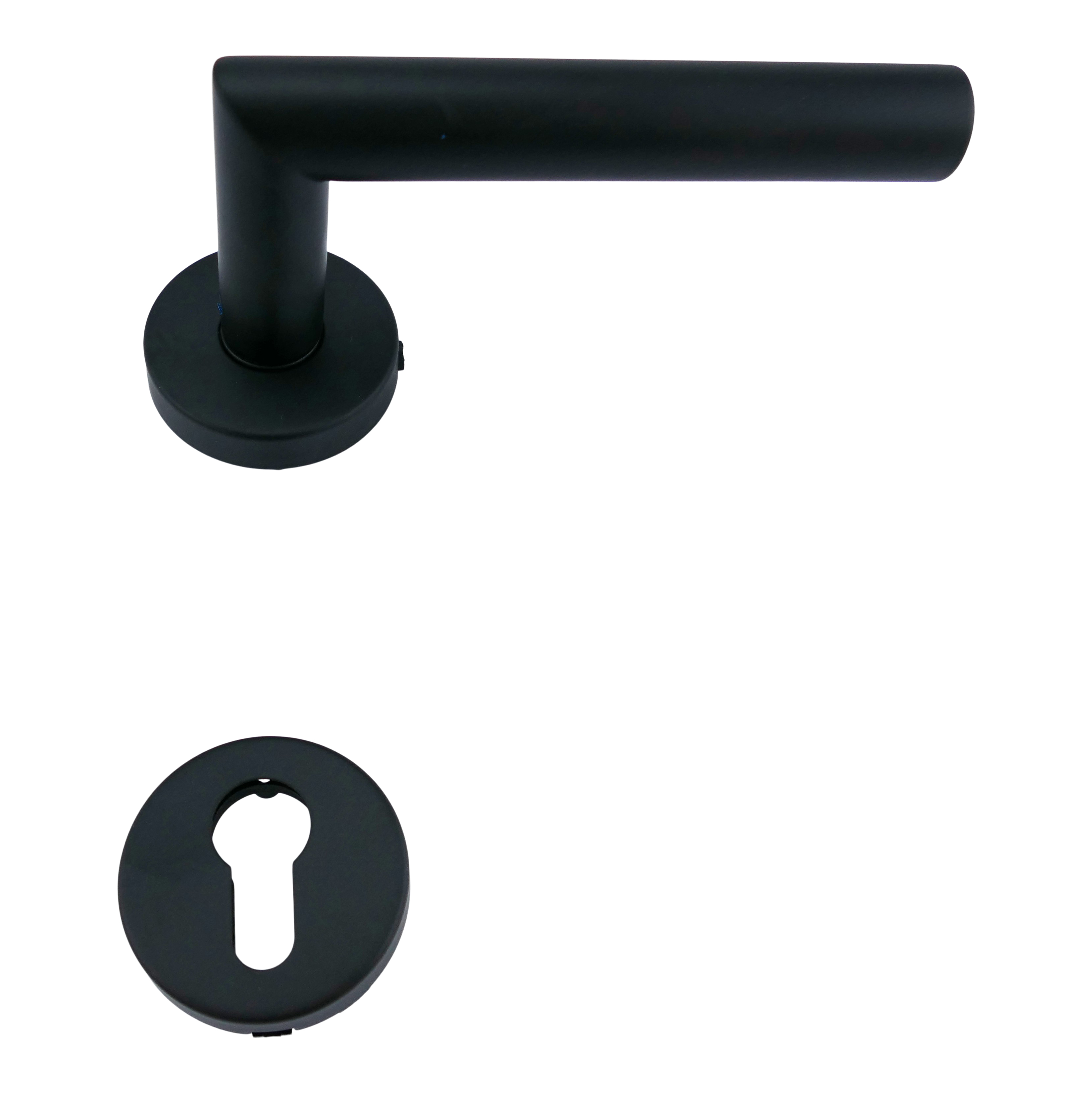 321.0228.10 Maniglia con rosette in ottone nichelato Bauhaus