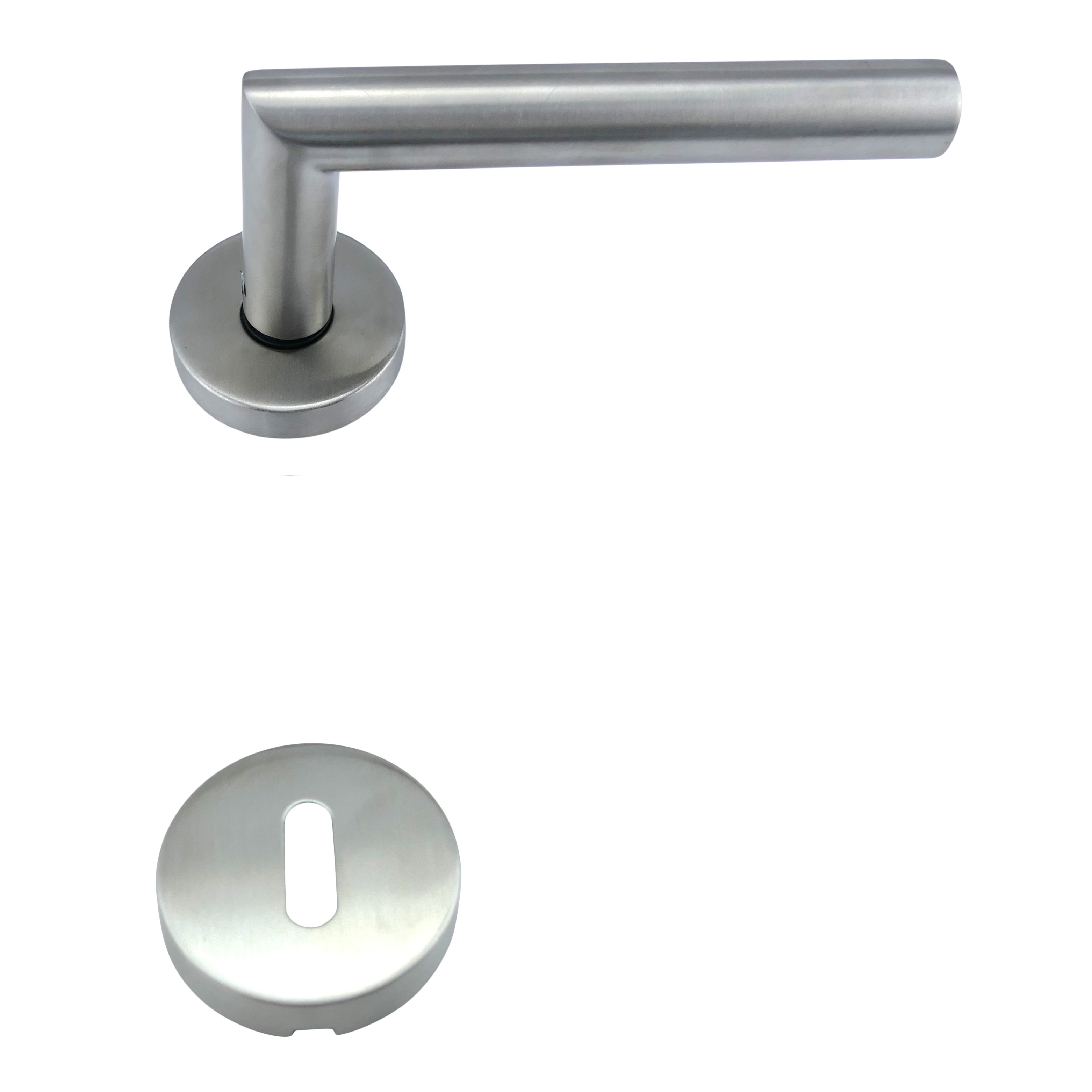 321.0228.10 Maniglia con rosette in ottone nichelato Bauhaus