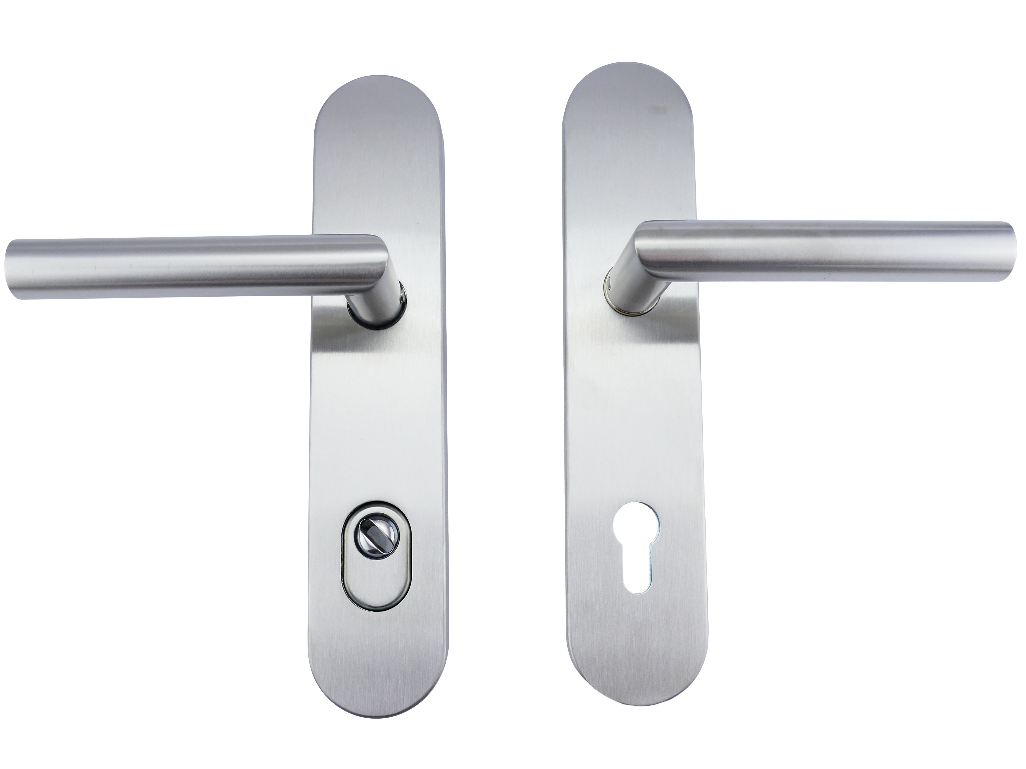 312.0132.25 Set pomolo/maniglia per porta d'ingresso Art Nouveau in zama nera PZ 72 mm