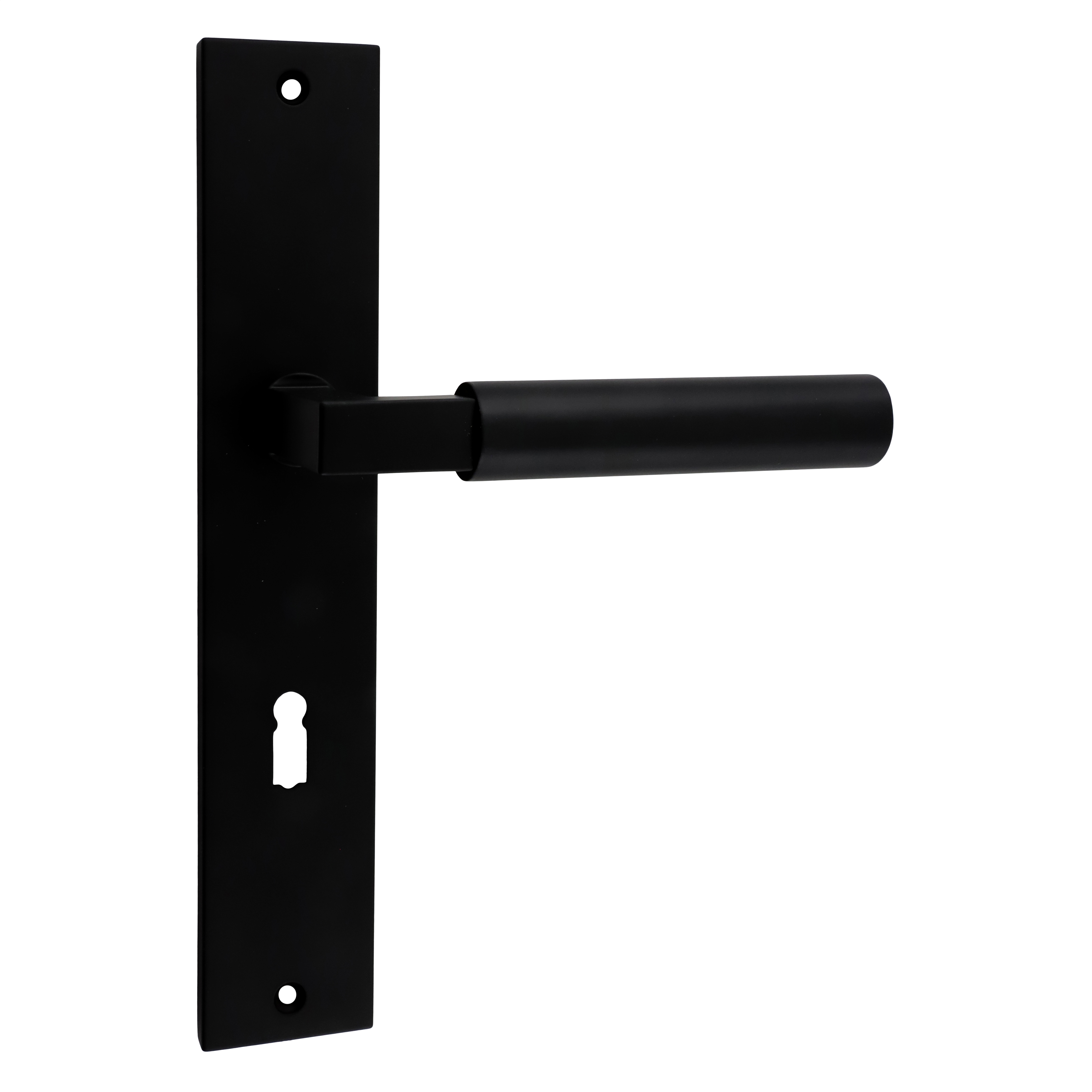 322.0128.46 Maniglie per porte con piastra lunga stile Bauhaus in ottone nero  