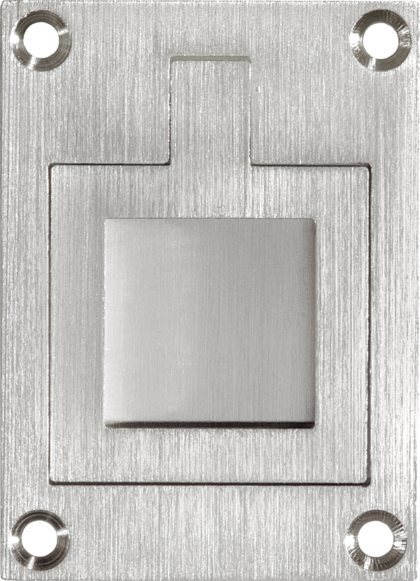 325.0044.15 Maniglia per porta scorrevole stile Bauhaus Ottone nichelato opaco spazzolato 