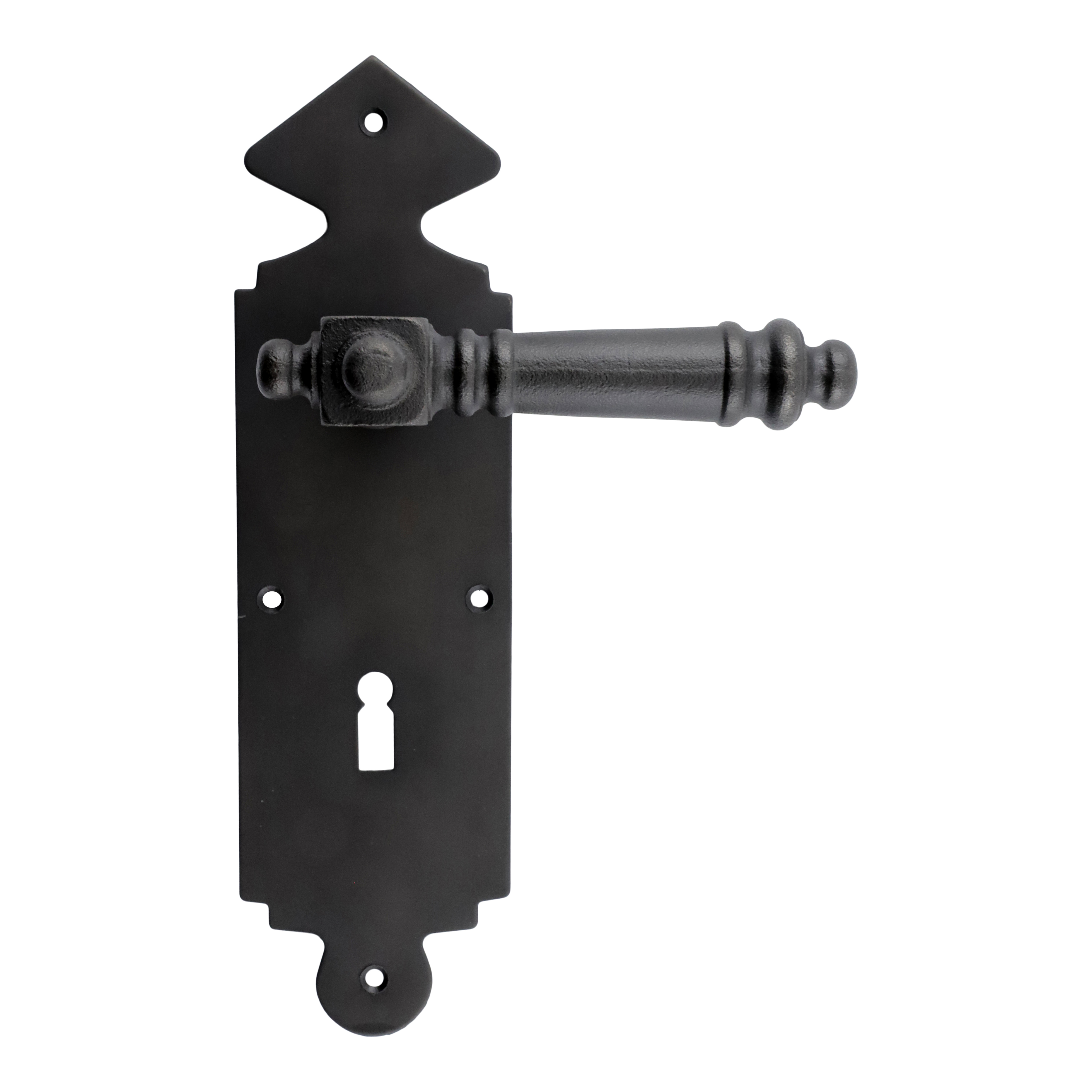 322.0104.70 Maniglie per porte con rosetta lunga Classicismo Ferro Nero 322.0104.70 Maniglie per porte con rosetta lunga Classicismo Ferro Nero