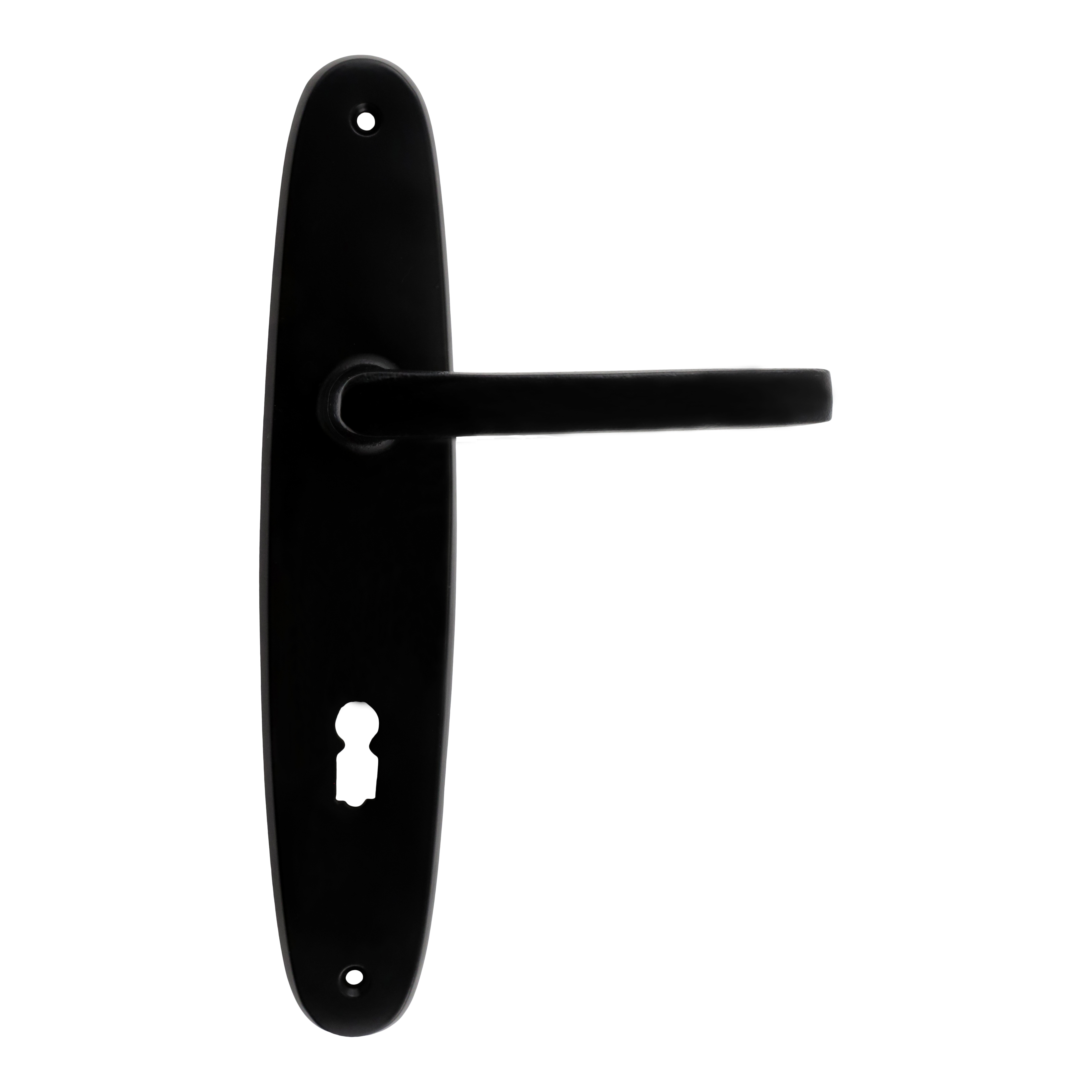 322.0109.70 Maniglia per porta con piastra lunga 20s ferro nero 322.0109.70 Maniglia per porta con piastra lunga 20s ferro nero