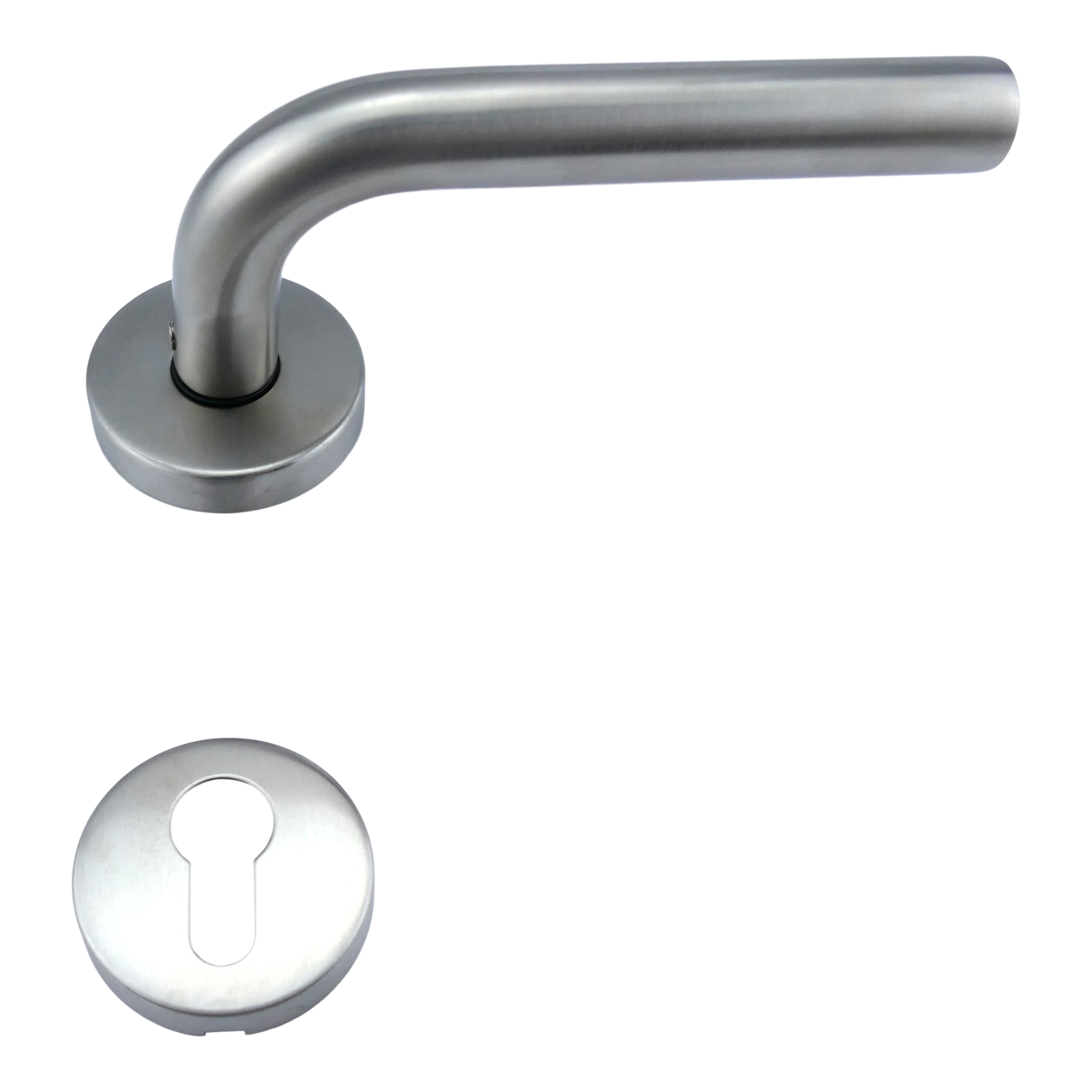 321.0228.10 Maniglia con rosette in ottone nichelato Bauhaus