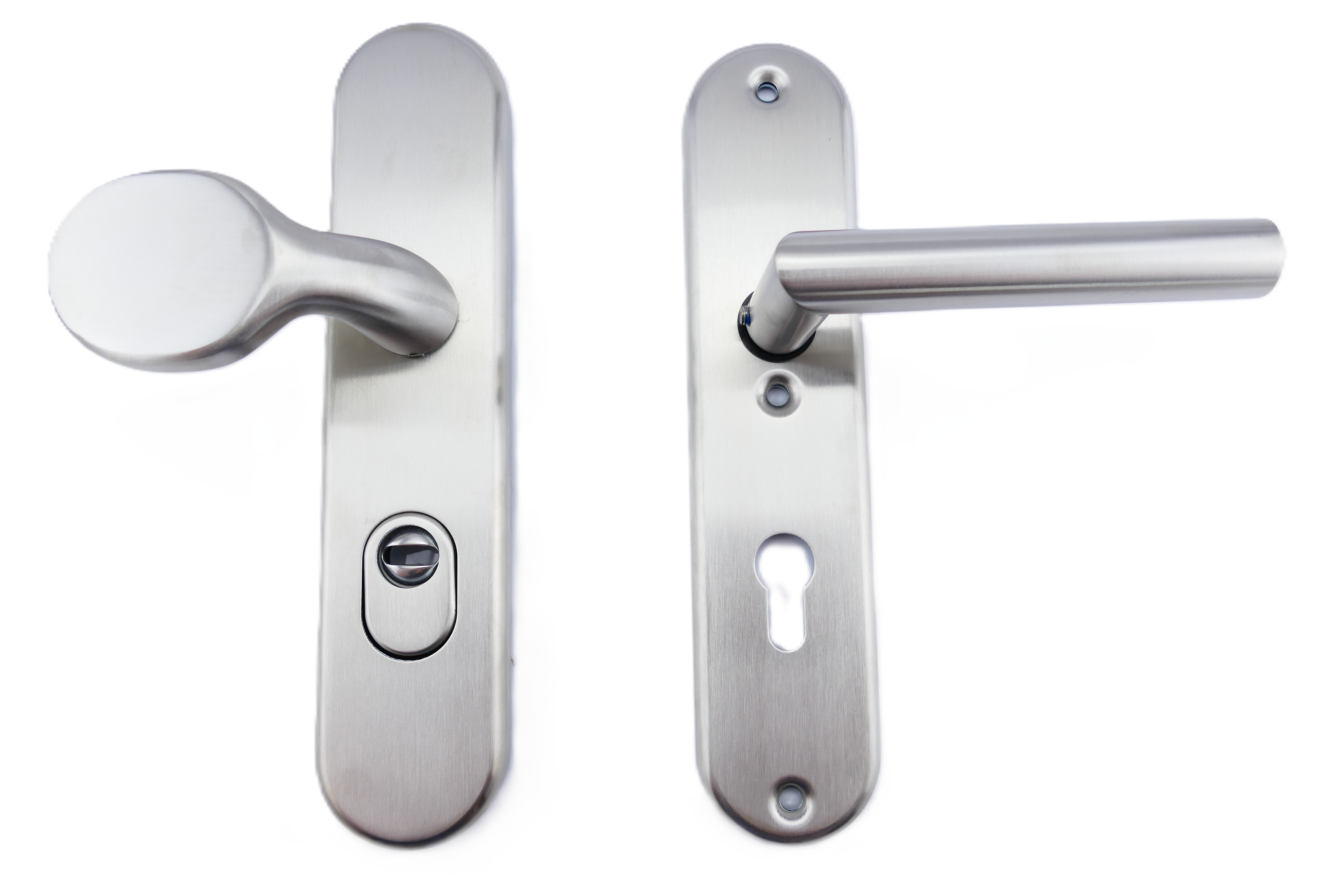 312.0132.25 Set pomolo/maniglia per porta d'ingresso Art Nouveau in zama nera PZ 72 mm