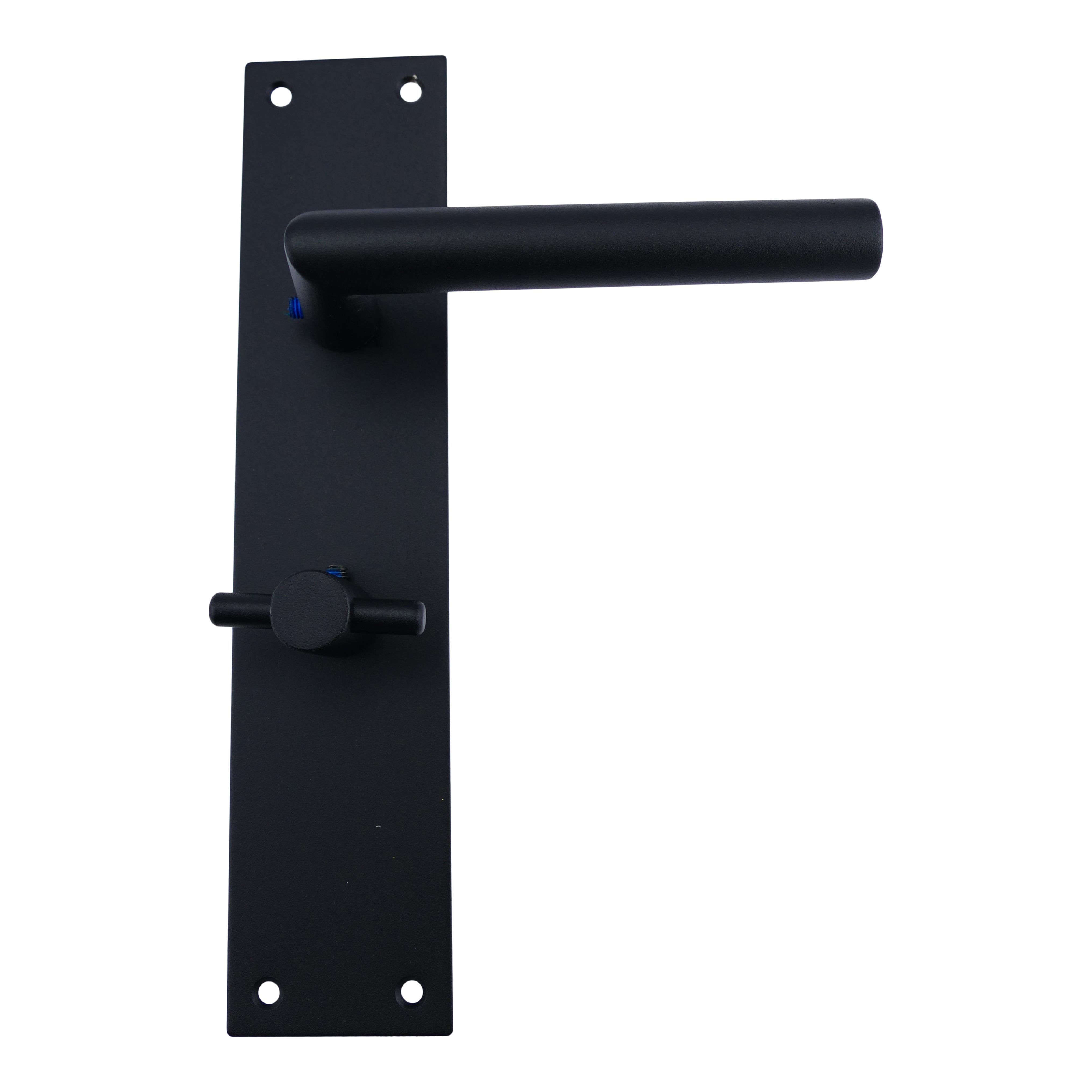 322.0131.60 Maniglie per porte con piastra lunga stile guglielmino in ferro ebano antico