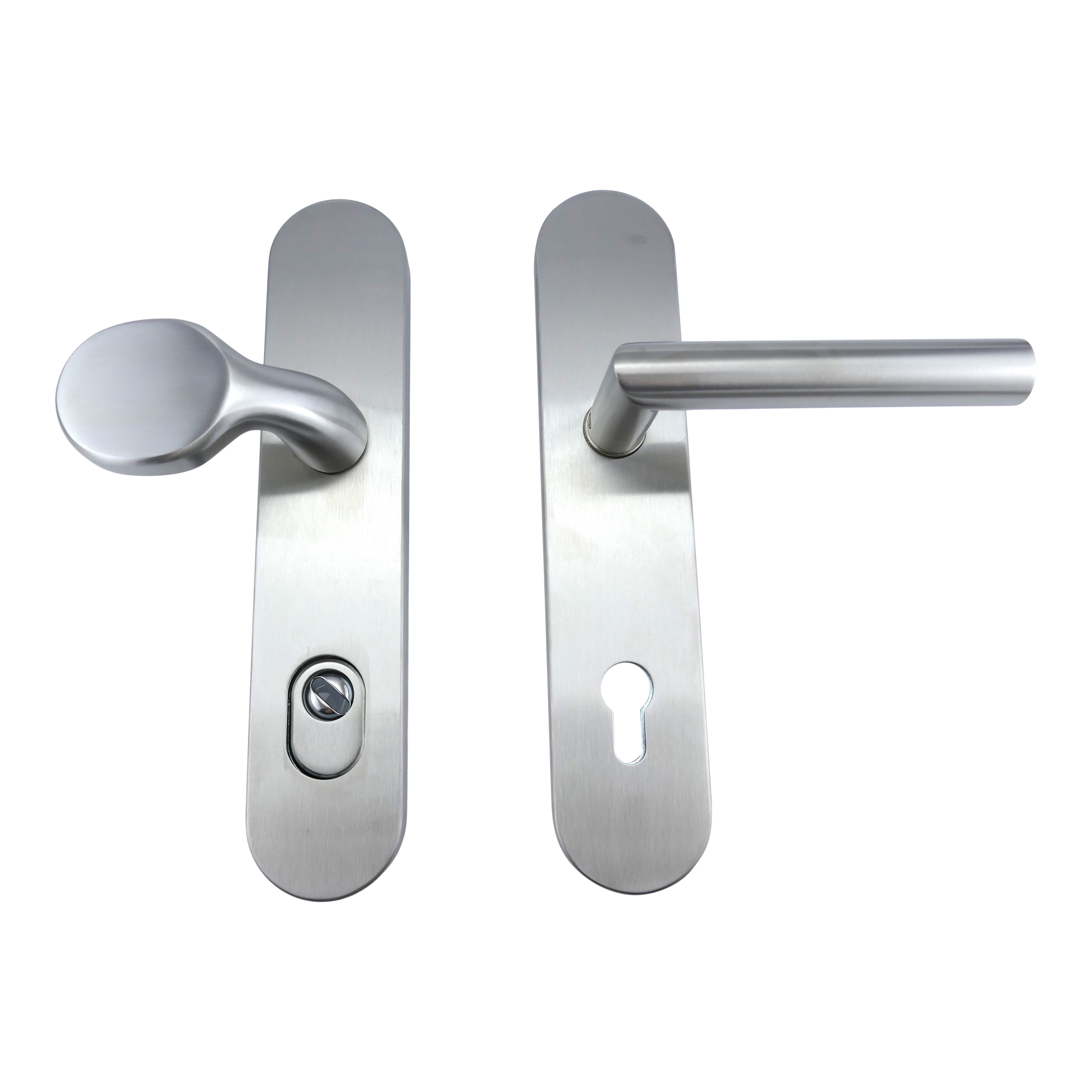 312.0132.25 Set pomolo/maniglia per porta d'ingresso Art Nouveau in zama nera PZ 72 mm